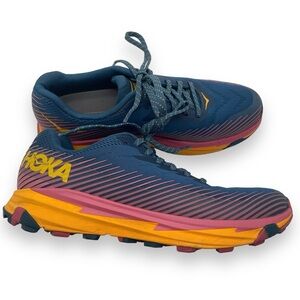 Hoka Blue and Pink Athletic Shoes
